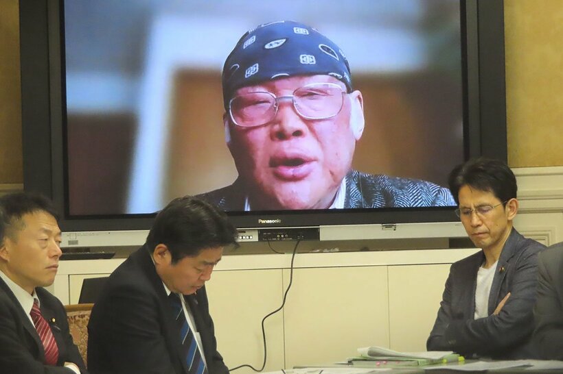 オンライン会議で政治改革を訴えた上脇教授