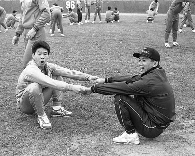  １９８９年までは高橋（右）と二遊間を組んだ