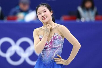 演技後のポーズも話題となった