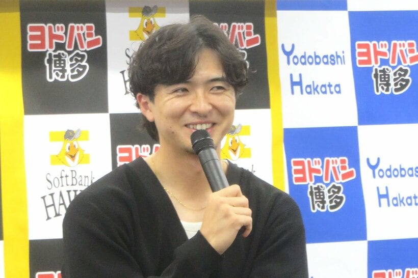 福岡市内でトークショーを行ったソフトバンク・上沢直之