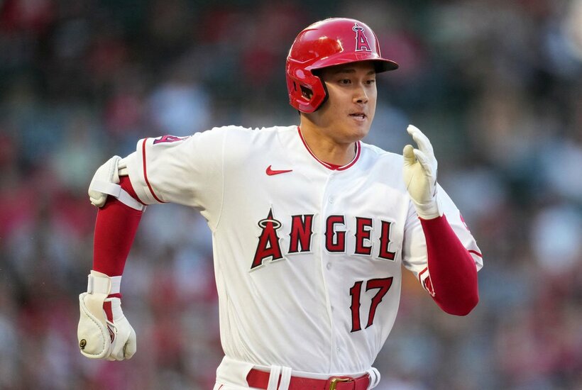  快速を飛ばす大谷（東スポWeb）