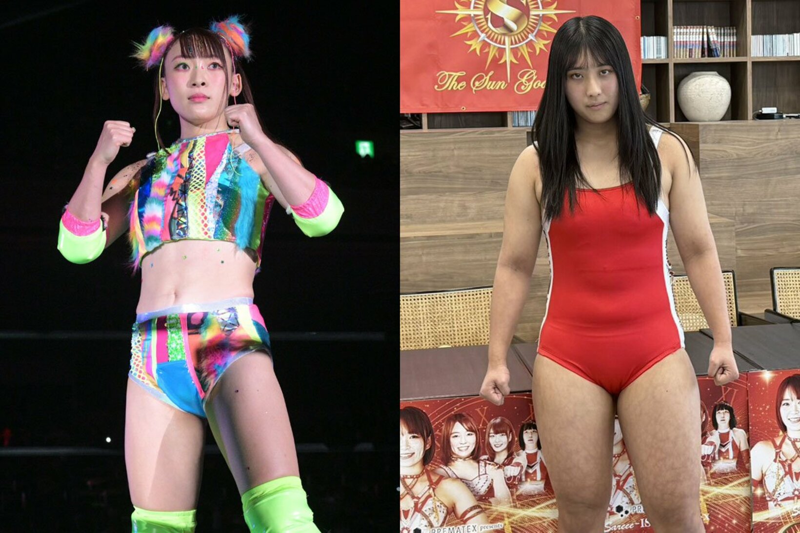 ６人タッグながら注目の対戦が決まったフワちゃん(左)と暁千華