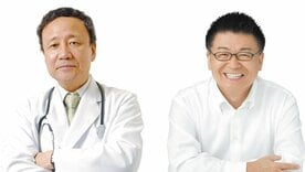  石原氏（左）と生島ヒロシの２人で笑いの絶えない対談となった
