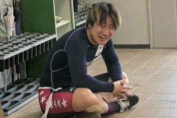 一次予選の激走後に悶える篠田幸希