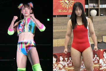 ６人タッグながら注目の対戦が決まったフワちゃん(左)と暁千華