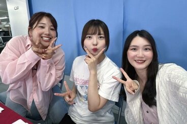 東スポ予想配信に出演させていただきました！（写真左から元ガールズケイリンの岩崎ゆみこさん、幕田みゆ、太田理恵）