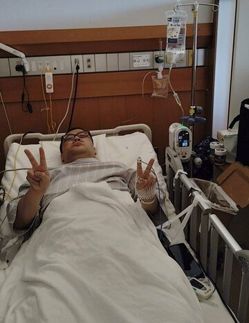 手術を終え難病を告白したゼロワンの横山佳和（提供写真）