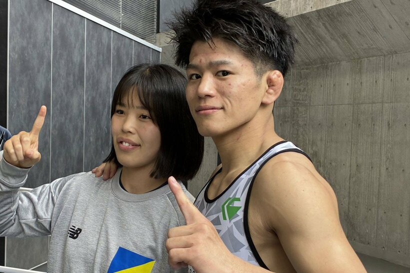 ともにアジア大会、世界選手権出場が決定した清岡もえ、清岡幸大郎兄妹