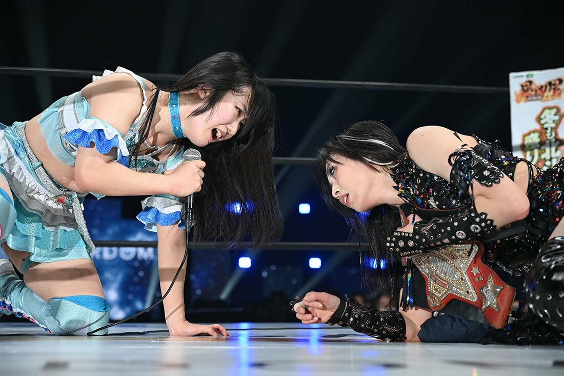 挑戦決定までは意欲的だった玖麗さやか(左)だが…（©STARDOM）