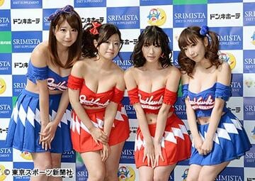 バストアップ談義で盛り上がった「FANTA☆STAR」の（左）から池田愛恵里、水樹たま、今野杏南、清水あいり