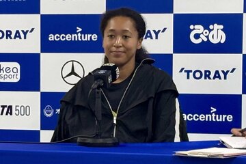 試合前会見に出席した大坂なおみ