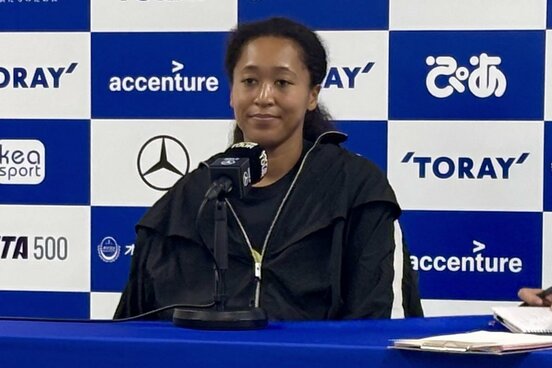 試合前会見に出席した大坂なおみ