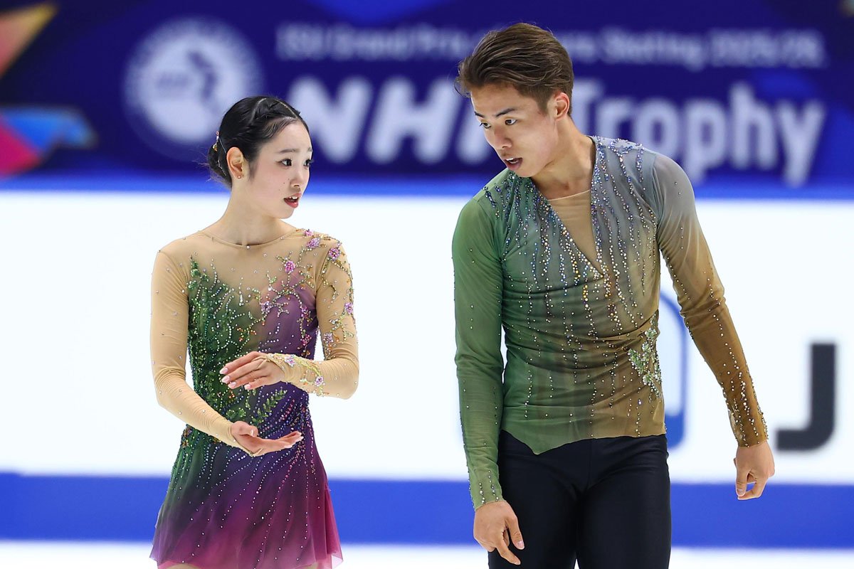 写真：【フィギュア】〝ゆなすみ〟は5位発進 複数のミスに悔しさも