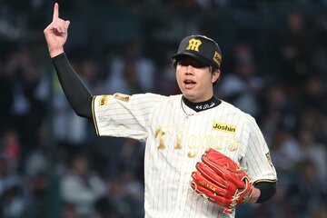 ８回16Ｋ３失点の力投を見せた阪神・才木浩人