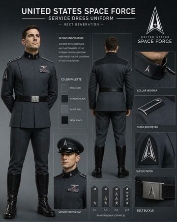 トランプ大統領が公開した宇宙軍の新制服（トゥルース・ソーシャルから）