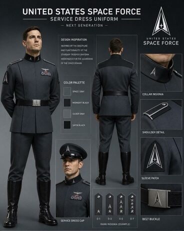 トランプ大統領が公開した宇宙軍の新制服（トゥルース・ソーシャルから）