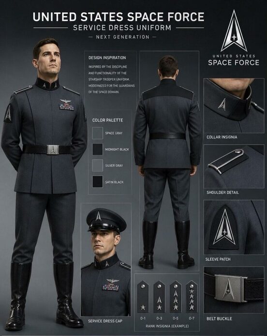 トランプ大統領が公開した宇宙軍の新制服(トゥルース・ソーシャルから)