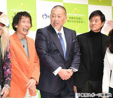  左から杉田あきひろ、清原和博氏、高知東生