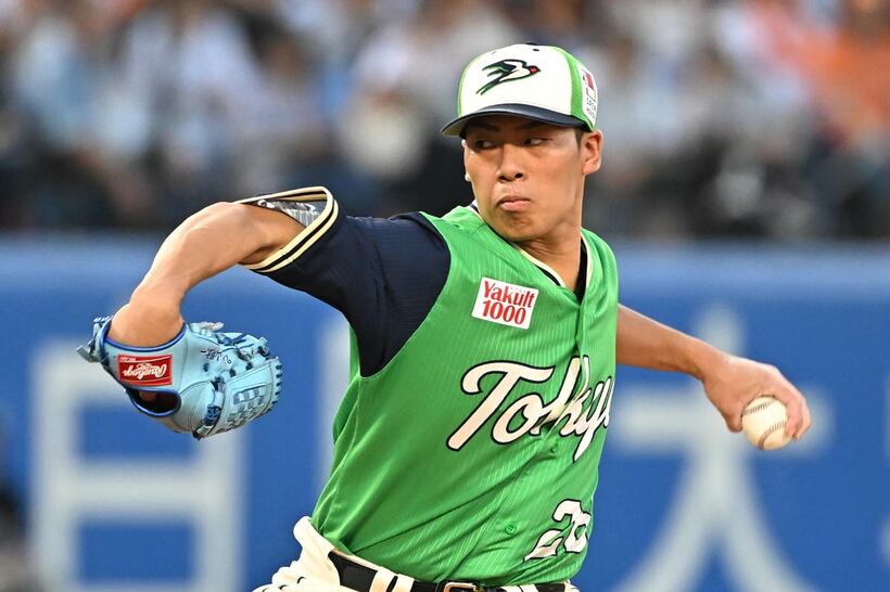 ８勝目をあげた山野太一