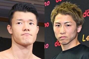 亀田和毅(左)と井上尚弥