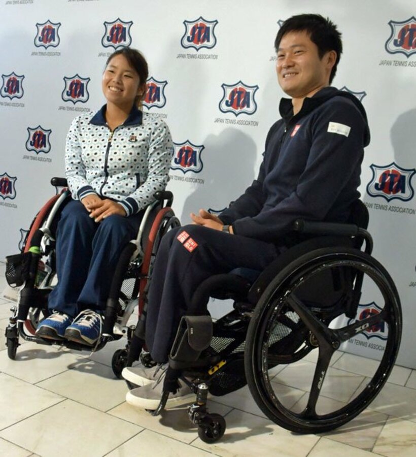  優勝が期待される上地㊧と国枝