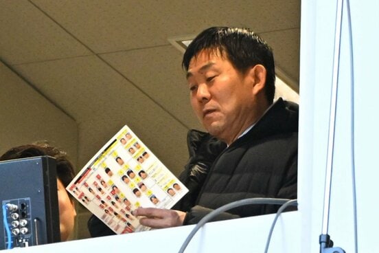 国立競技場で決勝を見守った日本代表の森保監督