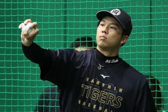 6月以降も、雨で室内での調整が増えている阪神・才木浩人