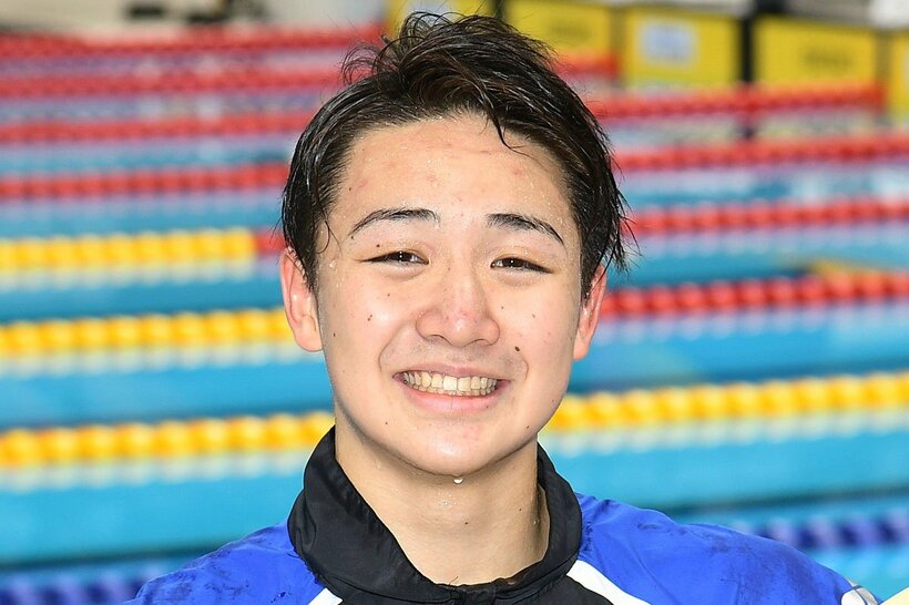 男子８００メートル自由形で日本記録を更新した今福和志