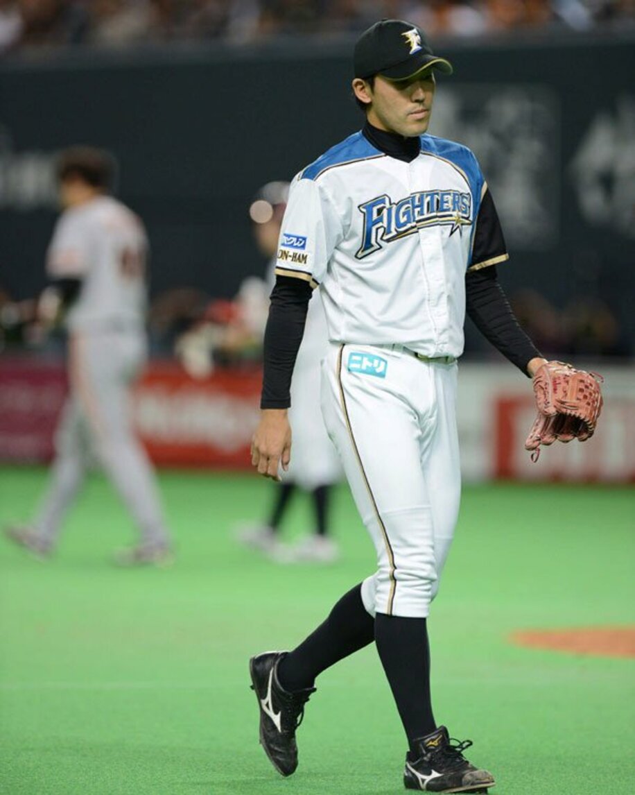  ２０１２年の日本シリーズ第５戦で、危険球退場を宣告された日本ハム・多田野(２０１２年１１月１日)