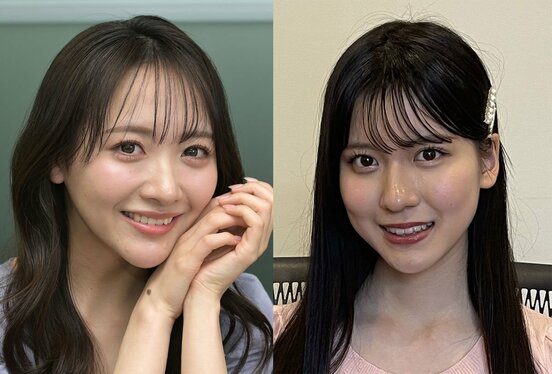 元STU48石田千穂(左)と元SKE48林美澪