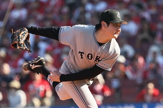 11勝目を挙げた巨人・竹丸