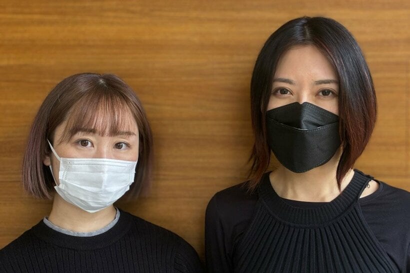 取材に応じた石川優実（左）と睡蓮みどり