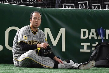 東京ドームで最終調整を行った阪神・青柳
