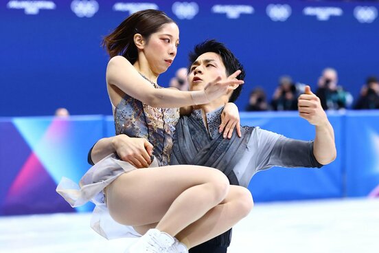 文句なしのフリーを見せつけた木原龍一(右)と三浦璃来