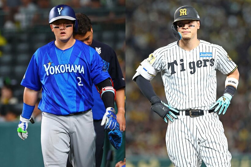 阪神・佐藤輝明(右)とは同級生で、大学時代からライバル、盟友でもあるDeNA・牧秀悟(左)