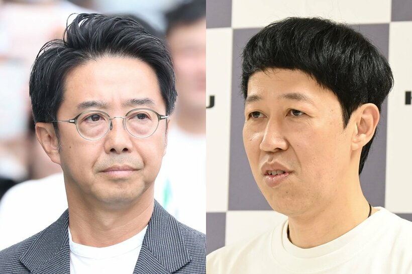 おぎやはぎの矢作兼(左)と、小籔千豊
