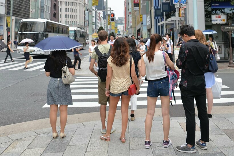 中国人観光客の集団