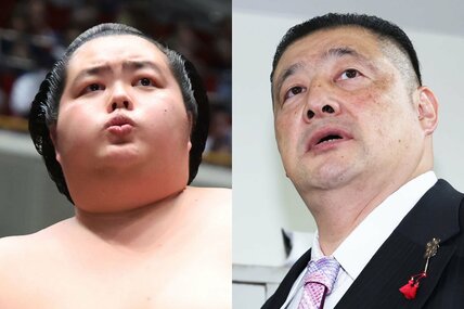 夏場所で苦しむ琴桜(左)と、父で師匠の佐渡ヶ嶽親方