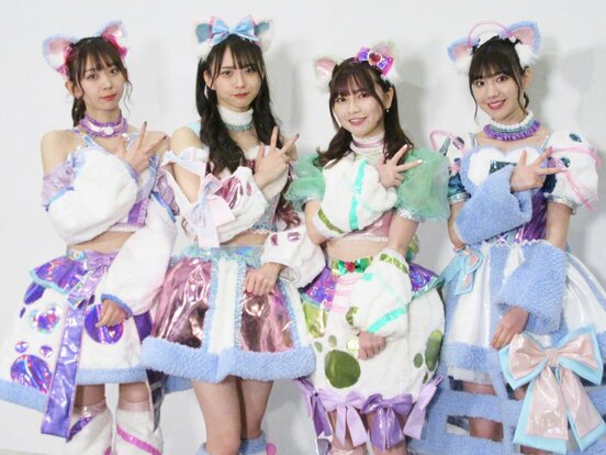  わーすたの(左から)松田美里、三品瑠香、廣川奈々聖、小玉梨々華（東スポWeb）