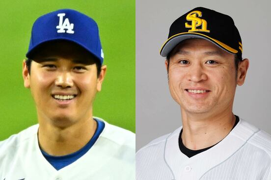 大谷翔平(左)との対戦を振り返った中田賢一投手コーチ