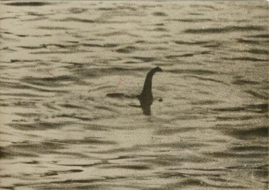 ネス湖で撮られたネッシーとみられる生物