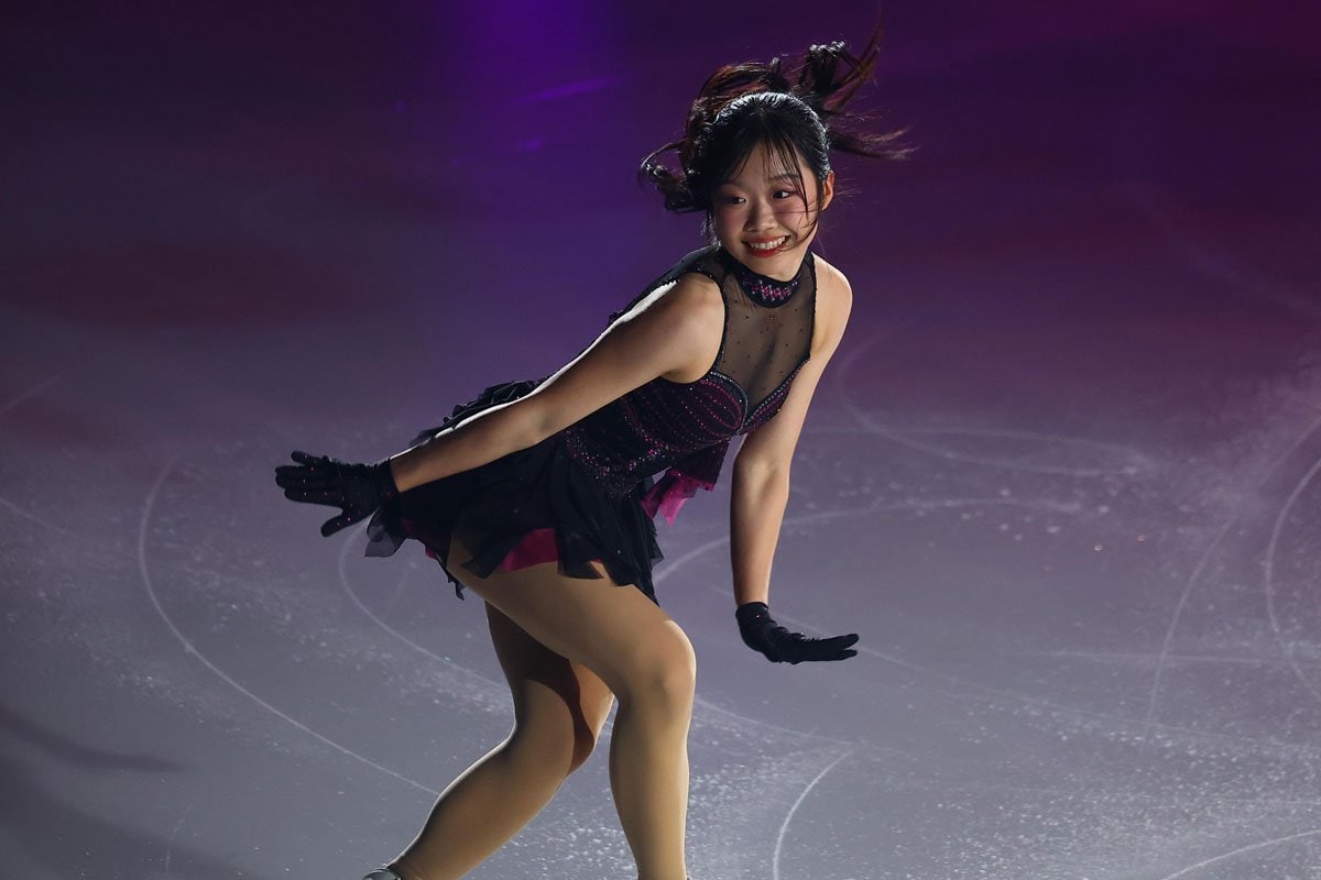 見事な滑りで会場を盛り上げた中井亜美（カメラ＝山口高明）