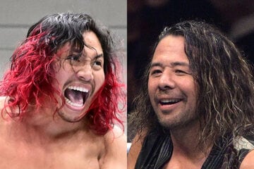 ＫＹＯＫＩ(左)と中邑真輔