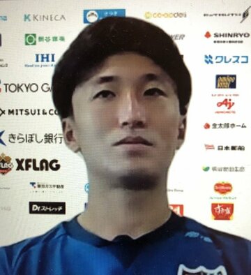  オンライン取材に応じるＦＣ東京・中村帆高