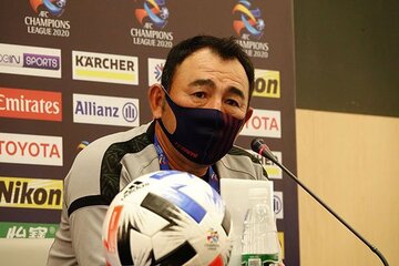  会見でＡＣＬへの意気込みを語った長谷川健太監督（FC東京提供）