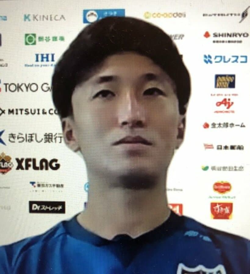 オンライン取材に応じるＦＣ東京・中村帆高