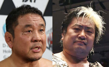  永田裕志(左)と諏訪魔（東スポWeb）