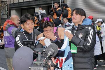 総合２位に涙する国学院大・10区・尾熊迅斗（代表撮影）