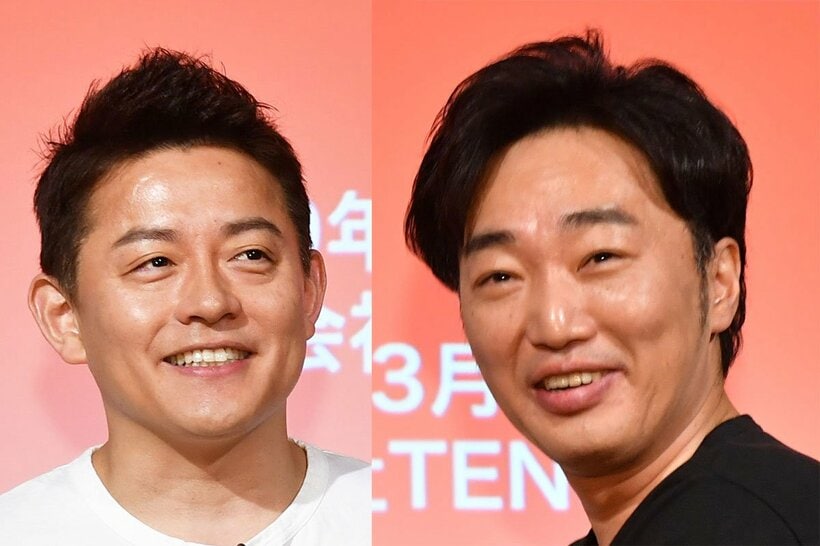 スピードワゴンの井戸田潤（左）と小沢一敬