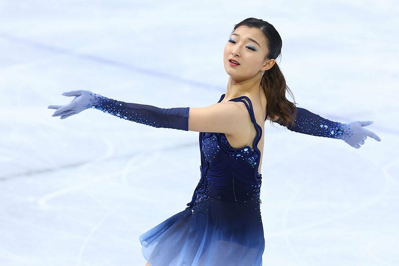 堂々の演技で１位となった坂本花織